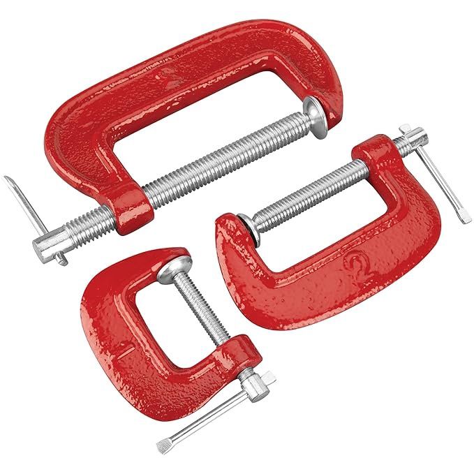 154370 3PC C-Clamp set (1&quot;, 2&quot; and 3&quot;)