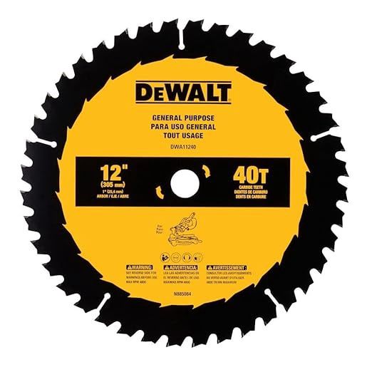 dwa11240 Dewalt 12&#39;x40T general purpose blade