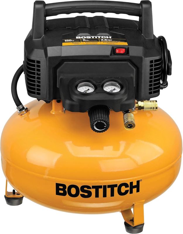 BTFP02012 Bostitch  6-Gallon Oil-Free Portable Air Compressor with hose