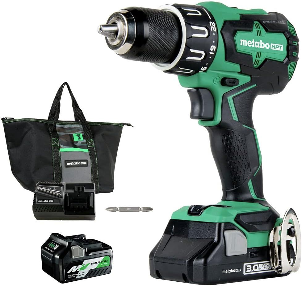 DV18DGL 18V 1/2&#39;&#39; Hammer Drill, Li-Ion, 400 in/lbs torque, 2 batteries