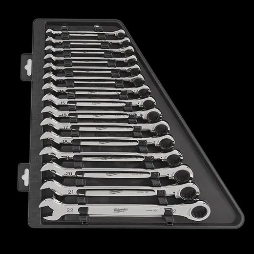 48-22-9516 15PC RATCHET COMBO WRENCH-METR