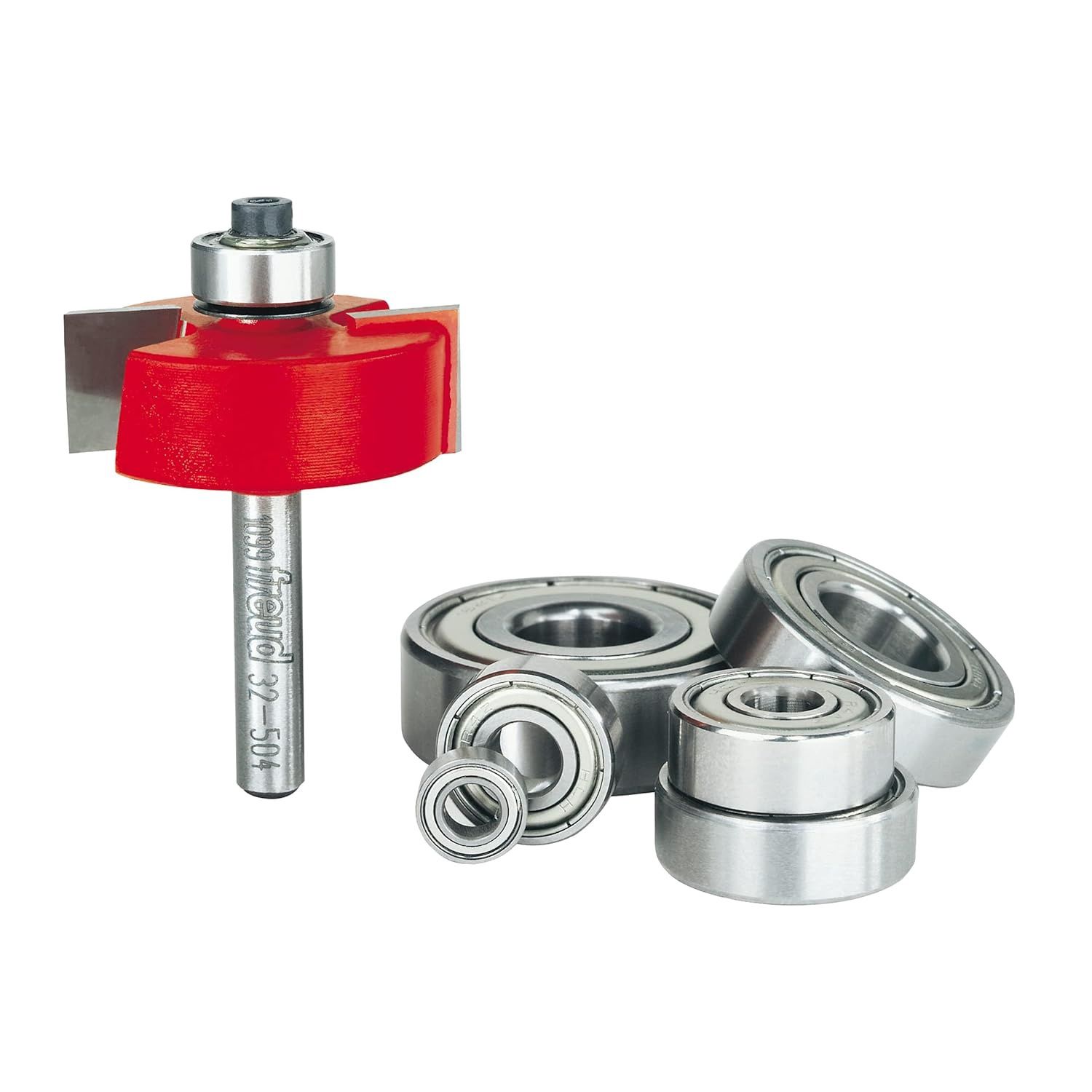 32-504 flush, 1/8&quot;,1/4&quot;,5/16&quot;,3/8&quot;,7/16&quot;,1/2&quot; Depth Rabbeting Bit with Bearings