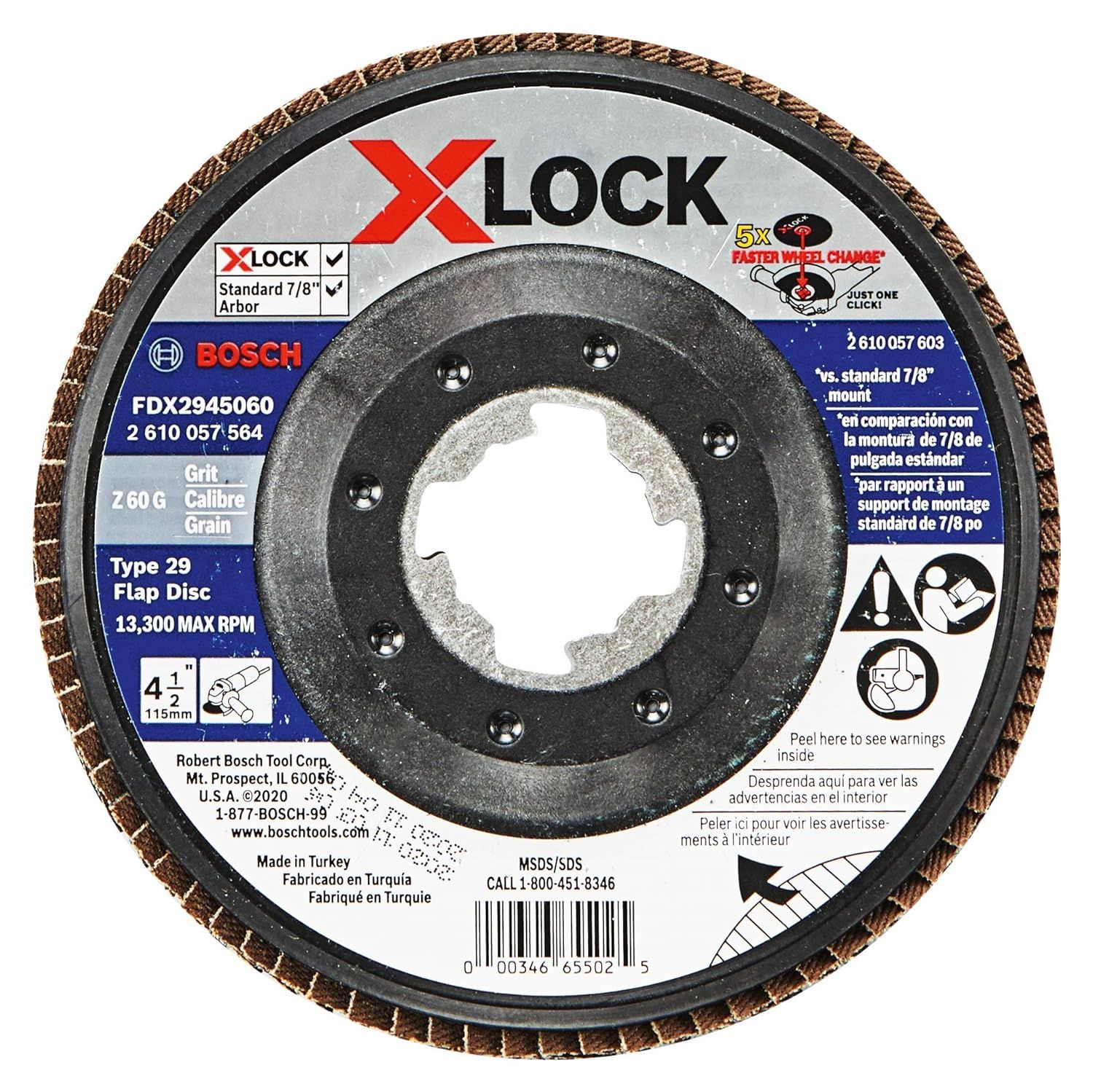 FDX2745060 Flap Discs 4-1/2&quot; - 60 Grit