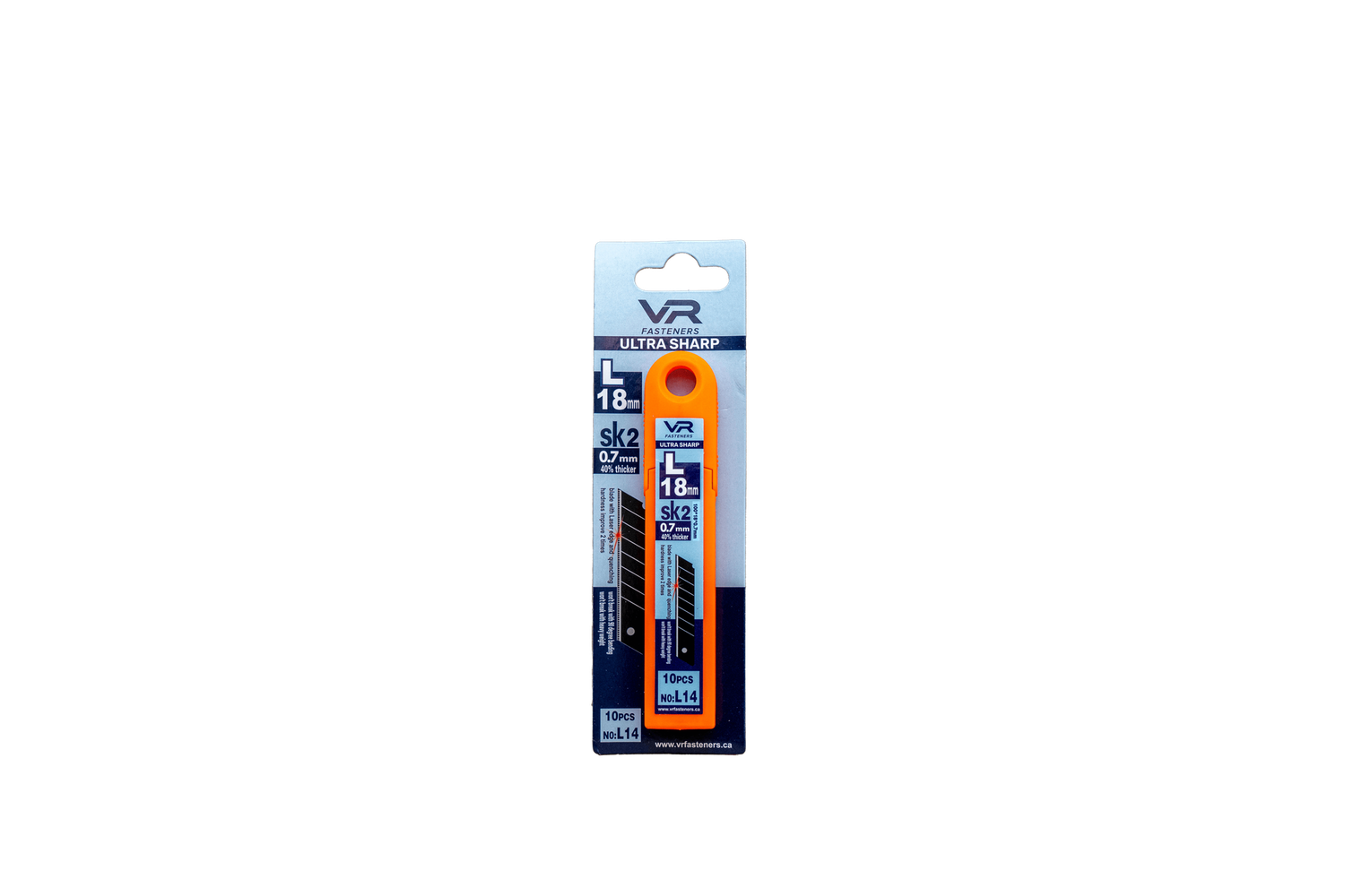 L-18mm SK2  0.7mm Ultra Sharp Knife Blades 10 Pack