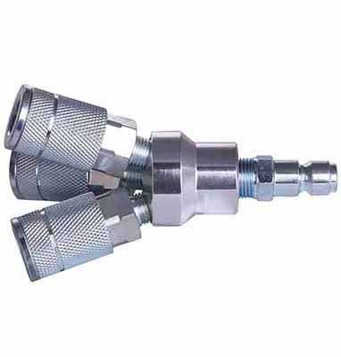 BAF-MMAN 1/4&quot; IND QC ROUND MANIFOLD 3 COUPLER X 1 NIPPLE