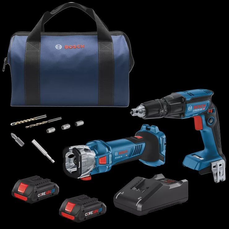 BOSGXL18V291 Drywall screw gun and cutout Tool kit
