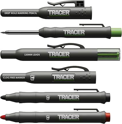 TRACER Marking Kit -  Deep Hole Marker Pen,  Pencil and ALH1 Lead  set with Holsters
