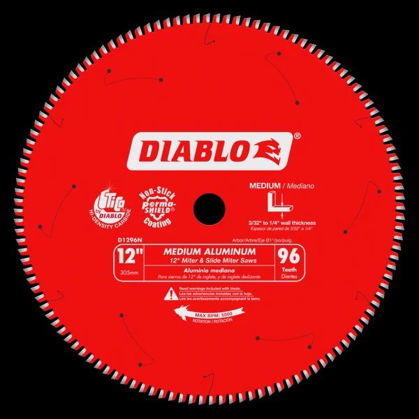 D1296N DB 12X96T MEDIUM ALUMINUM