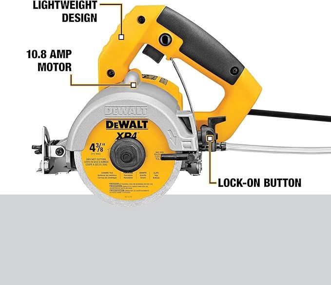 DWC860W Dewalt 4-3/8" Wet/Dry Handheld Tile cutter