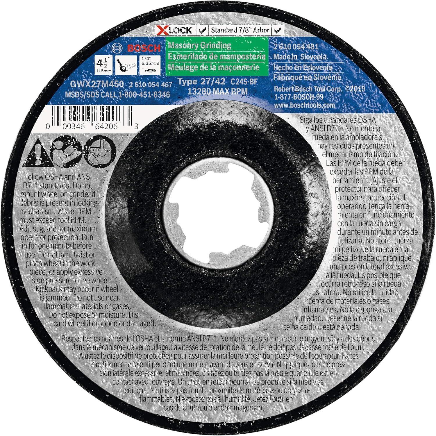 GWX27LM450 Metal Grind T27 4.5&quot;x1/4&quot;