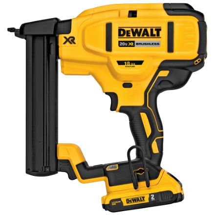DCN681D1 DEWALT 20V MAX XR Lithium-Ion Cordless Brushless 18-Gauge Narrow Crown Stapler Kit with 2Ah Battery, Charger and Bag