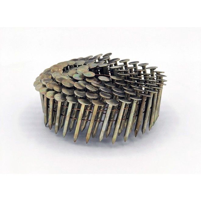 B114X120D 1-1/4&quot;X.120 Coil Roofing Nails Electro Galvanized,7200per Box