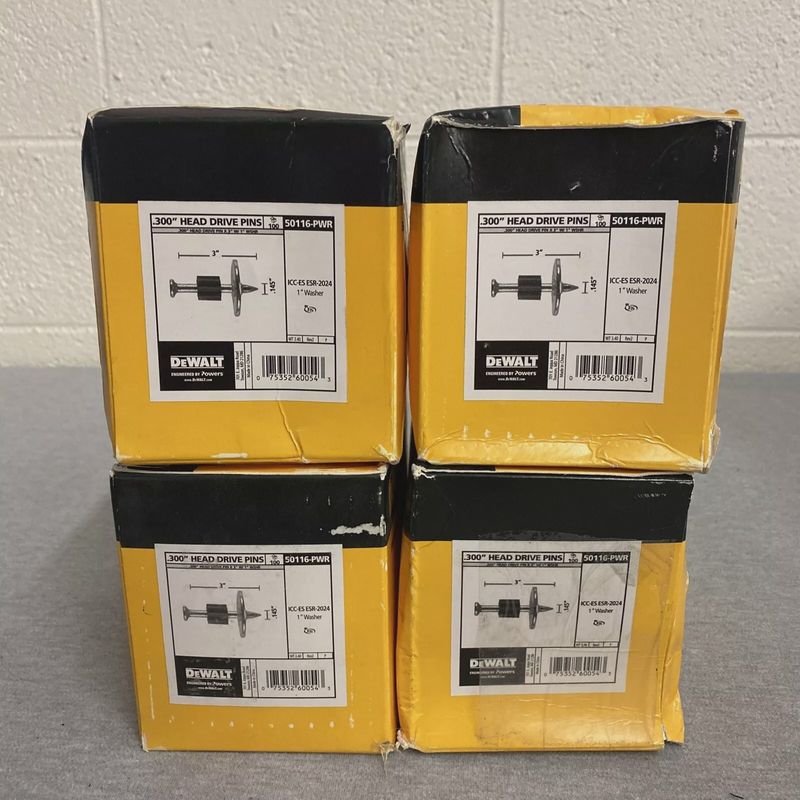 50116-PWR Dewalt .300 Head Pin 3" With 1" Washer (Box of 100)