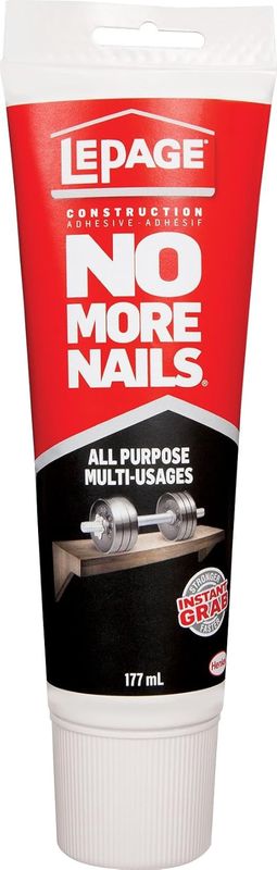 85002001 Adhesive All Purpose No More Nails 177ml Tube Lepage