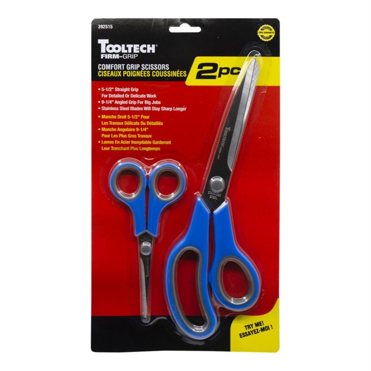 392515 2PC Comfort Grip Scissors