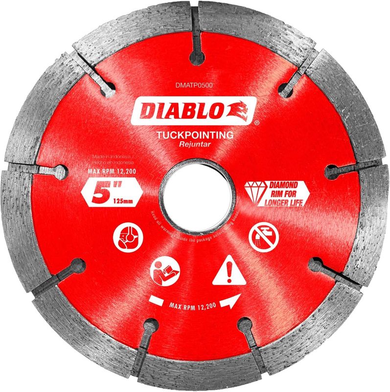 DMATP0500 5 in. Diamond Tuck Point Blade for Masonry