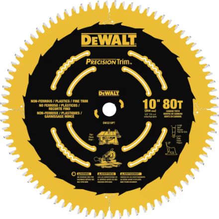 DW3219PT 10&quot; 80T PRECISION TRIM - NON FERROUS