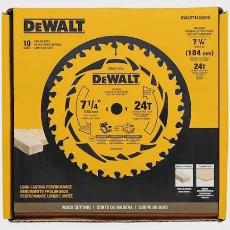 DEWALT 7 1/4IN 24T BULK (10 PACK) FRAMING BLADE