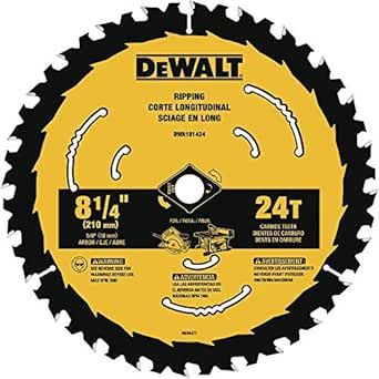 DWA181424 8 1/4IN 24T Circular saw Blade