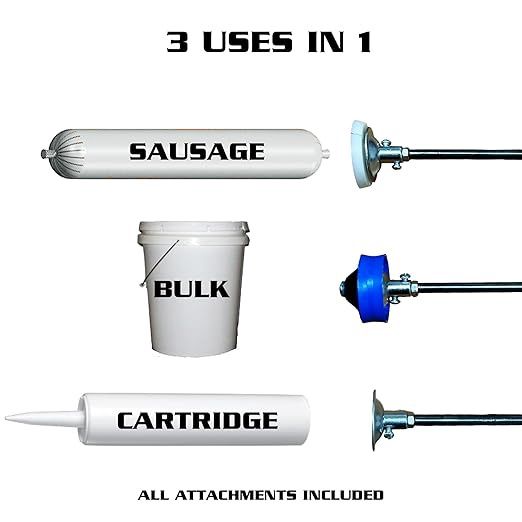 620-AL-BLUE Newborn 15" Sausage/Cartridge/Bulk Applicator with Aluminum Barrel. 18:1 Thrust - BLUE