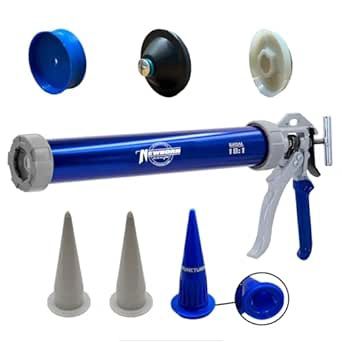 620-AL-BLUE Newborn 15&quot; Sausage/Cartridge/Bulk Applicator with Aluminum Barrel. 18:1 Thrust - BLUE
