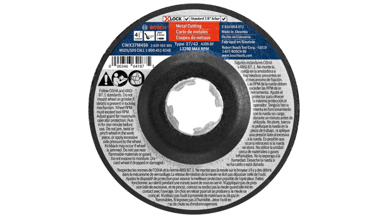 CWX27M450 Metal Cut T27 4.5&quot;x.098&quot;