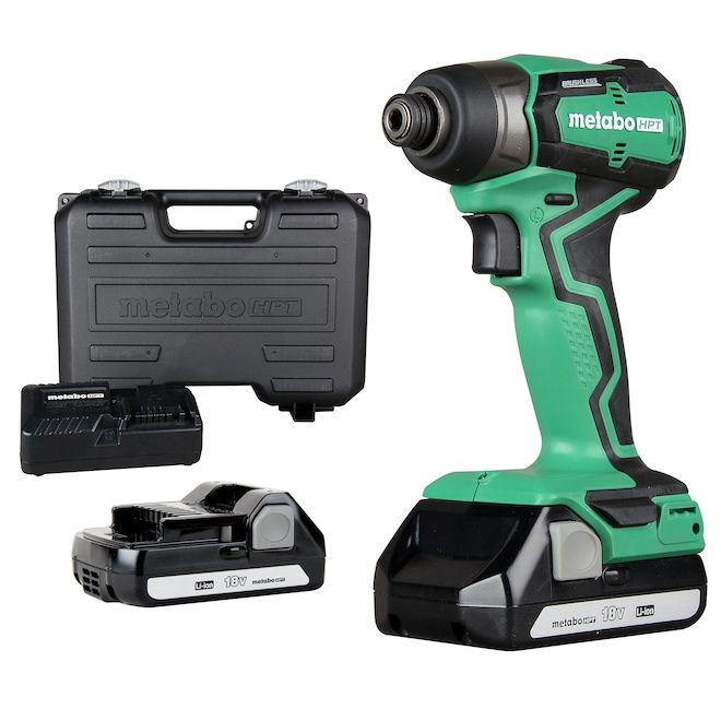 Metabo HPT 18 V 1/4-in Brushless Impact Driver with Batteries and Charger