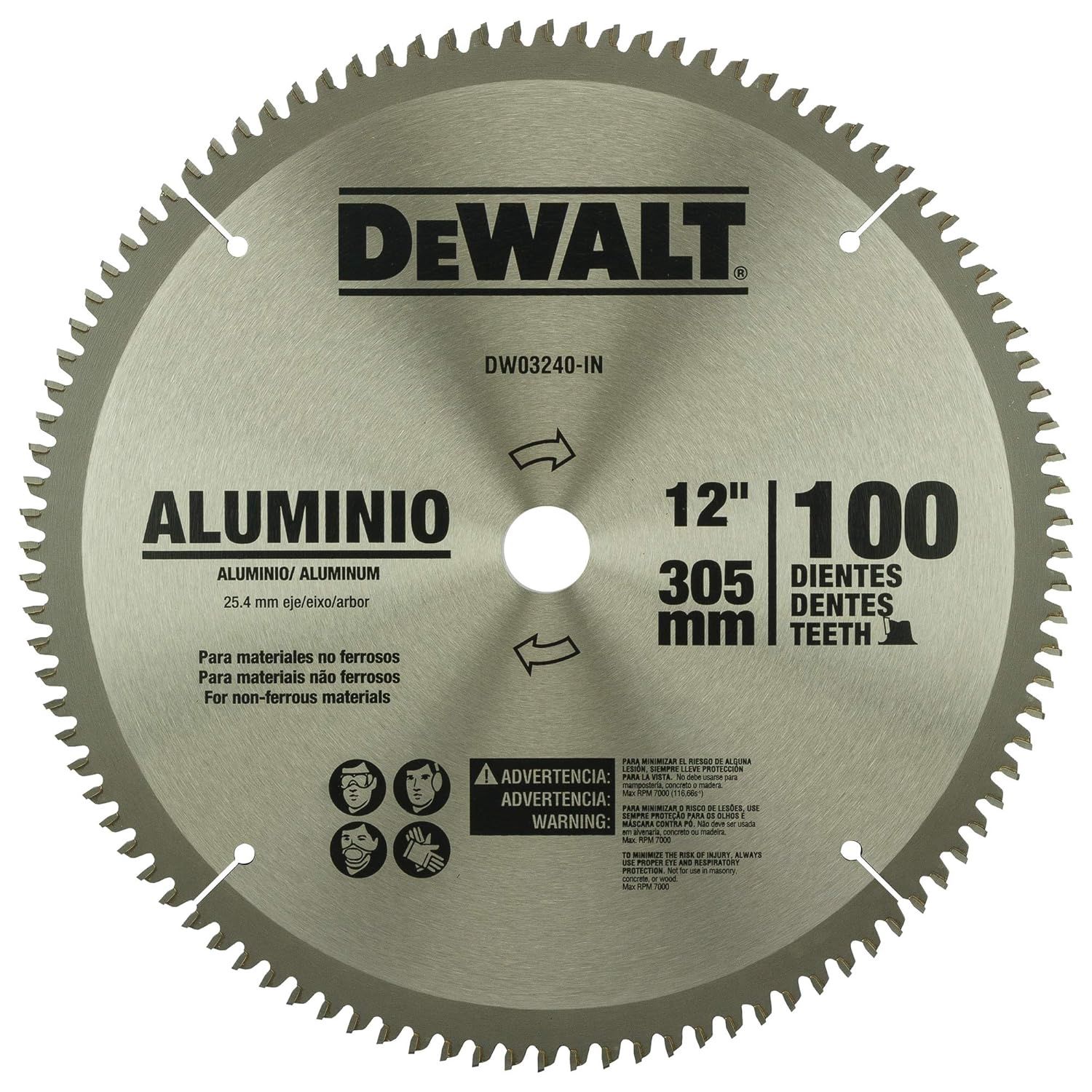 DWA112100 DEWALT 12 IN 100T SAW BLADE