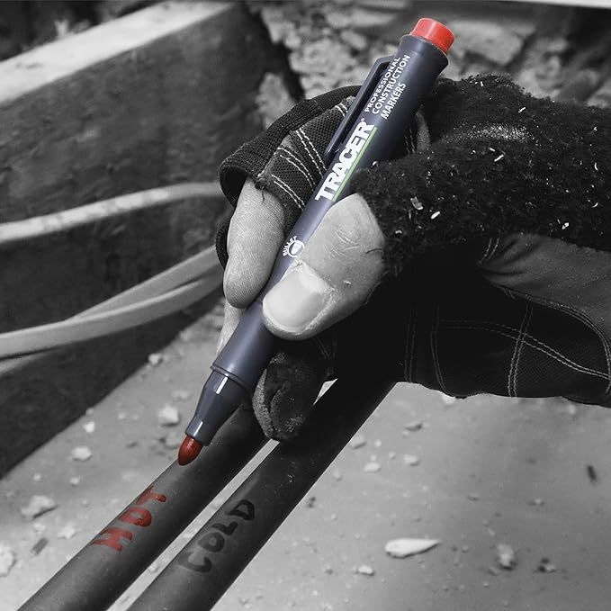 TRACER Clog Free Marker Kit - 3pc pack (1x Black / 1x Blue / 1x Red) c/w Site Holsters.