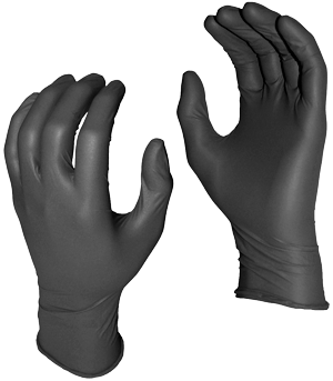 5554PFXL Grease Monkey Disposable Gloves Nitrile5-mil Powder-Free Black XL
