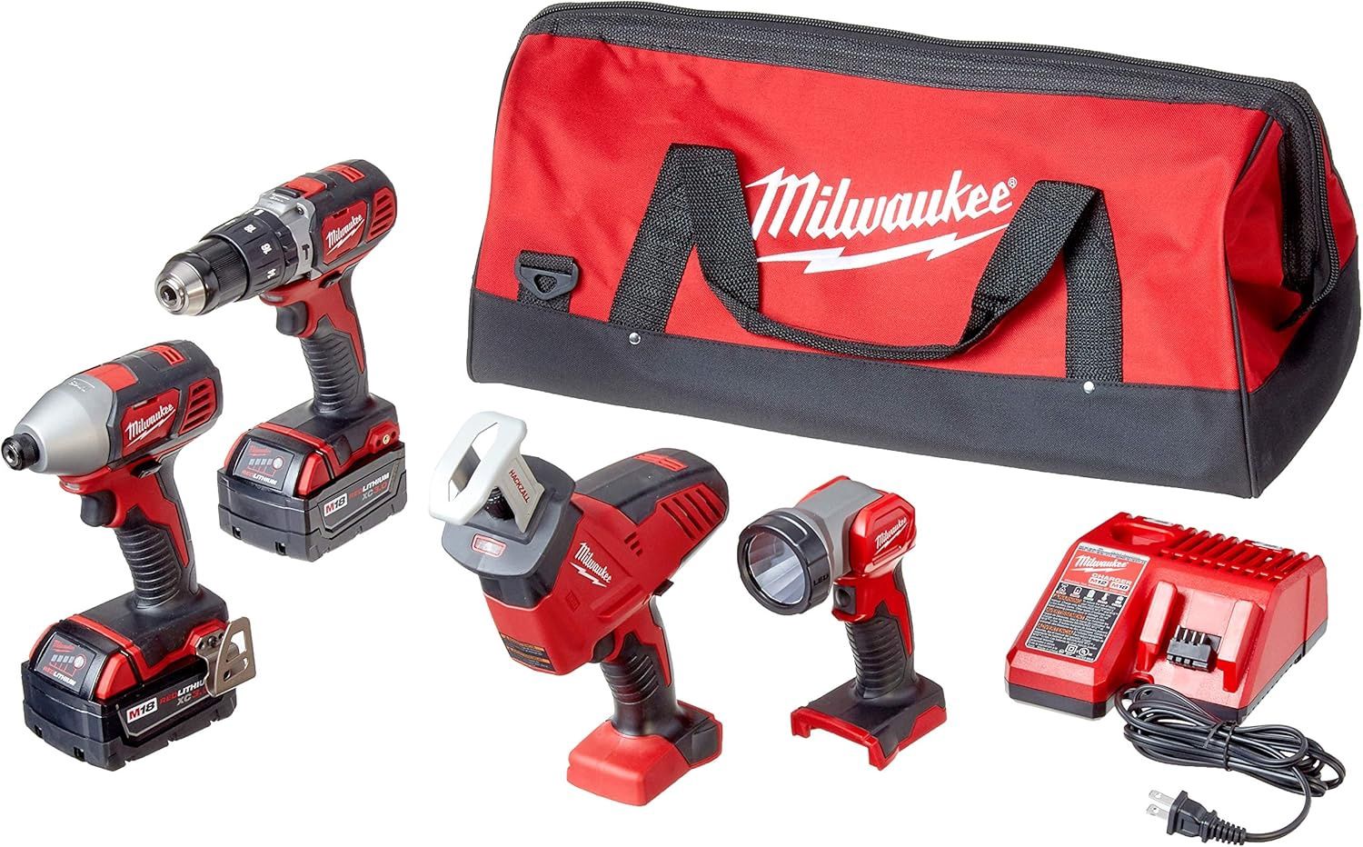 2998-25 5-Tool Hammer Drill / Impact Driver / Recip Saw / Circ Saw / Work Light Combo Kit