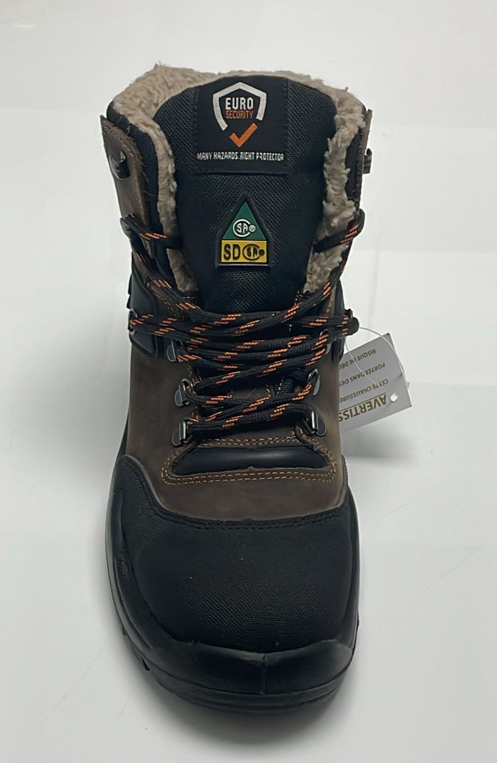 51-22767 EURO SECURITY SHOES SIZE: US(11) COLOR : BROWN/ORANGE