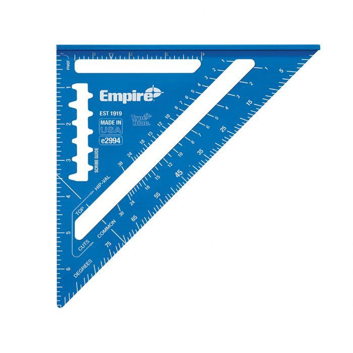E2994 Empire 7-Inch Laser Etched Aluminum Rafter Square