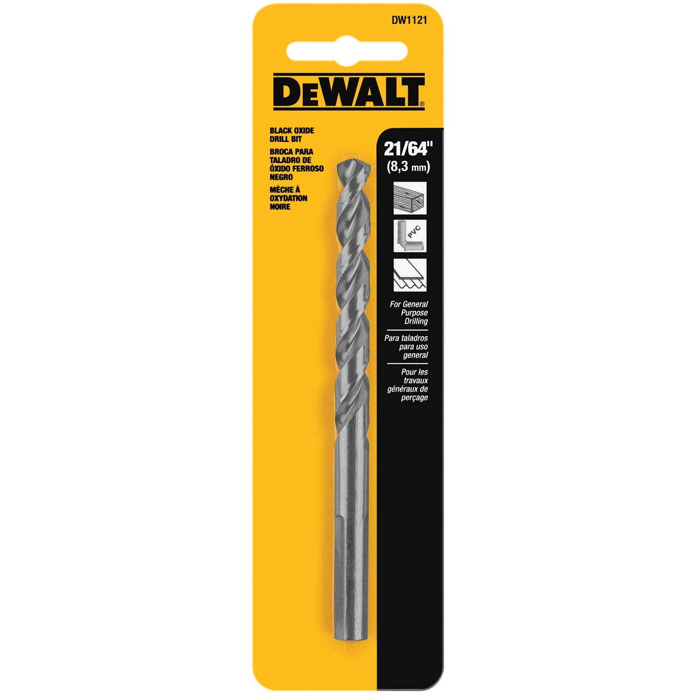 DW1121   21/64 in. Black and Gold Split Point Drill Bit