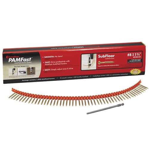 Pamfast WCYZ8134 - #8 X 1-3/4&quot; PAMFast Yellow Zinc Wood Screw (1000/BX)