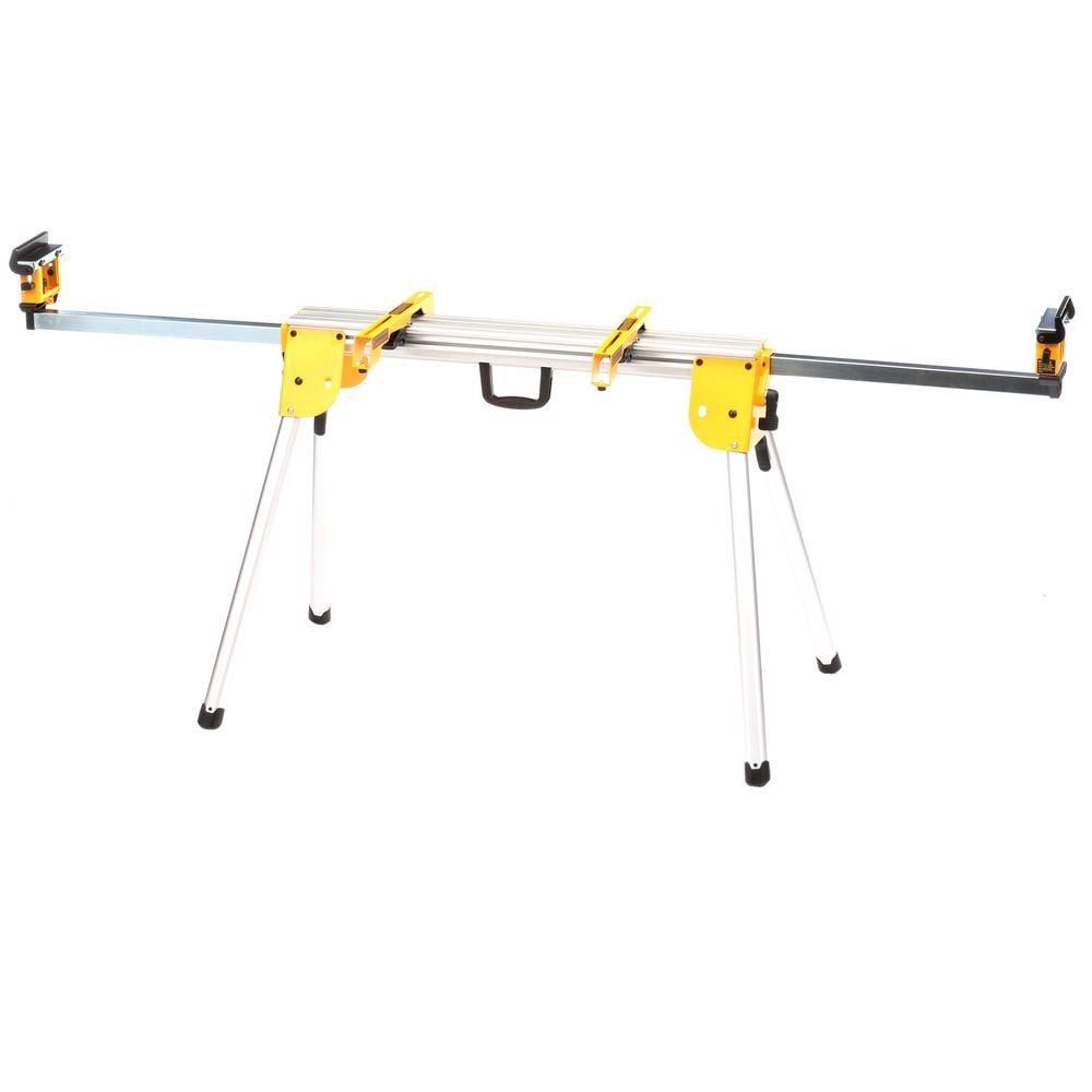 DEWALT 29.8 lbs. Compact Miter Saw Stand with 500 lbs. Capacity and 10 ft. Outfeed Support