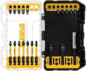 DEWALT 20-Piece Flextorq Drive Bit Set, Magnetic Fastener Bits with Stackable Hard case (DWAFT20SETC)
