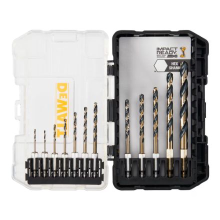 DEWALT Black and Gold IMPACT READY Metal Drill Bit Set (12 pc)