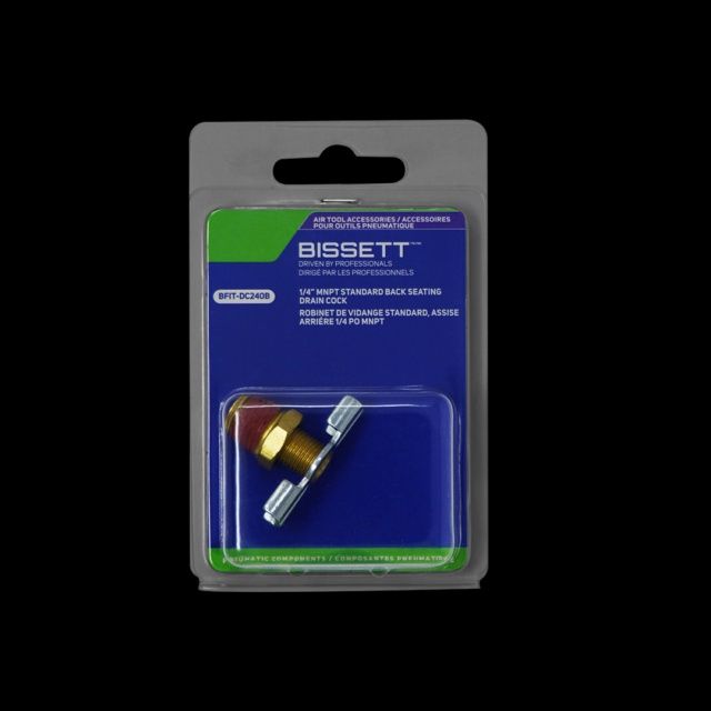Bissett-1/4″ MNPT Standard Back Seating Drain Cock