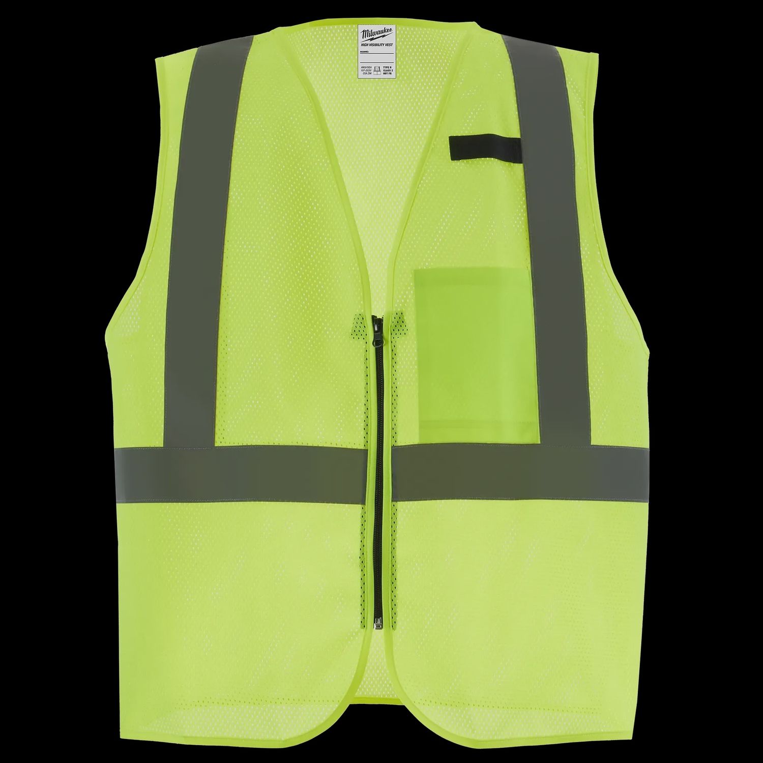 Class 2 High Visibility Yellow Mesh One Pocket Safety Vest