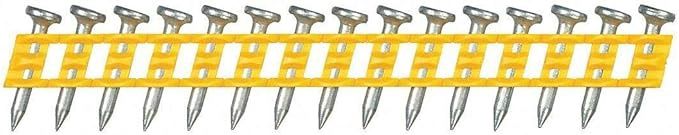 DEWALT -ENGINEERED BY POWERS Concrete Nails, 3/4&quot; Length, Steel, Zinc Plated, Strip, PK 1000