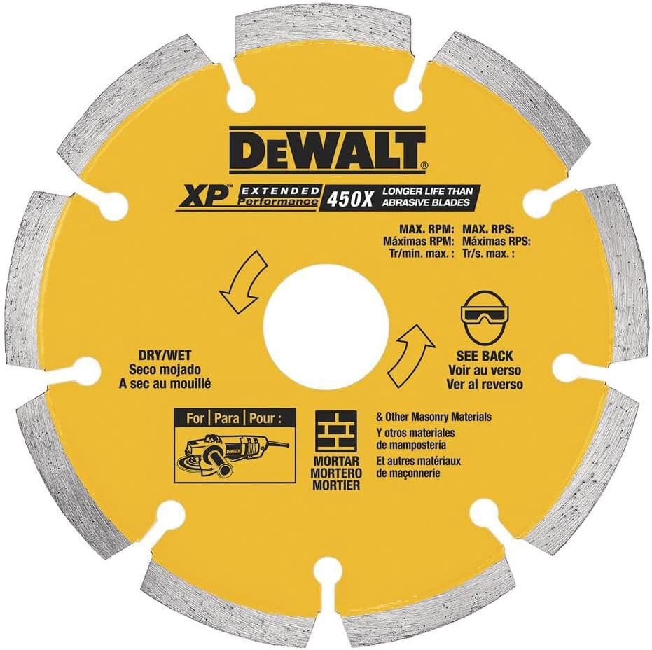 Dewalt DW4710 4-Inch Tuck Point Diamond Saw Blade with 5/8-Inch or 7/8-Inch Arbor