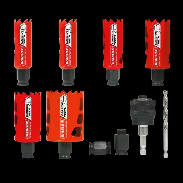 Diablo-9 pc General Purpose Carbide Teeth Hole Saw Set