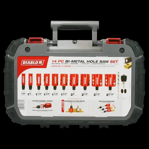 14 pc General Purpose Bi-Metal Hole Saw Set