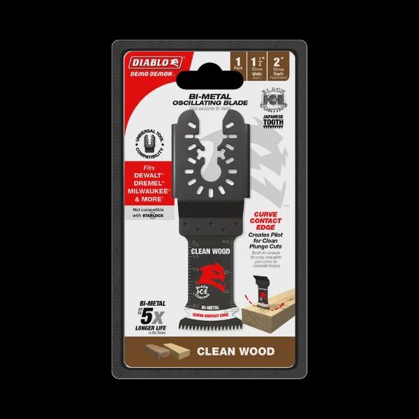 1-1/4&quot; Demo Demon™ Universal Fit Bi-Metal Oscillating Blade for Clean Wood
