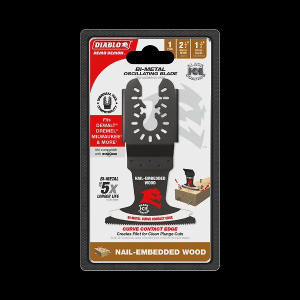 2-1/2&quot; Demo Demon™ Universal Fit Bi-Metal Oscillating Blade for Nail-Embedded Wood