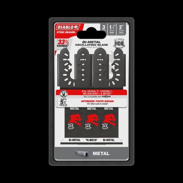 1-1/4&quot; Steel Demon™ Universal Fit Bi-Metal Oscillating Blades for Metal (3-pk)