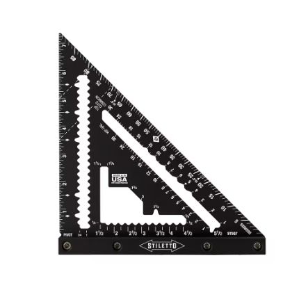 STSQ7-L 7&quot; STILETTO CARPENTER SQUARE W/LVL