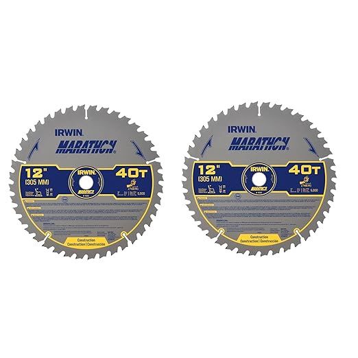 IRWIN 12 Inch 40T Large Diameter Saw Blades Combo Pack (IWAS1240CMB)
