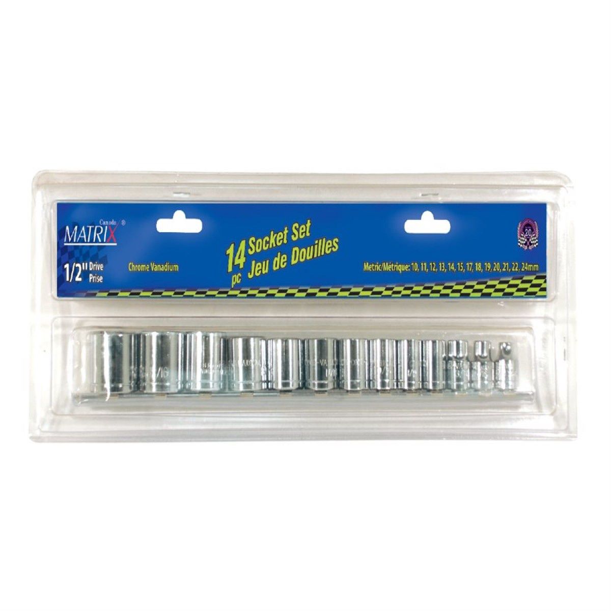Matrix Canada Socket Set 14pc 1/2 in Dr. SAE